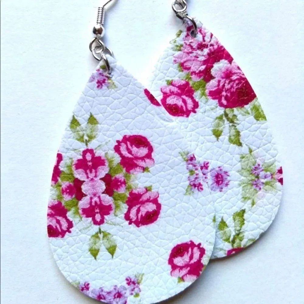 Floral Tear Drop Earrings